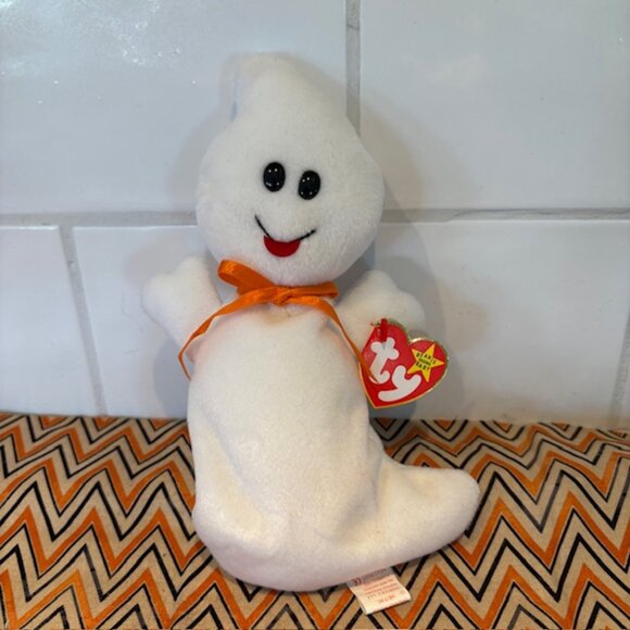 SOLD TY Spooky the Ghost Beanie Baby w/Tag Preowned - Picture 1 of 5